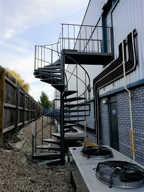 metal fire escape fabrication|exterior metal fire escapes.